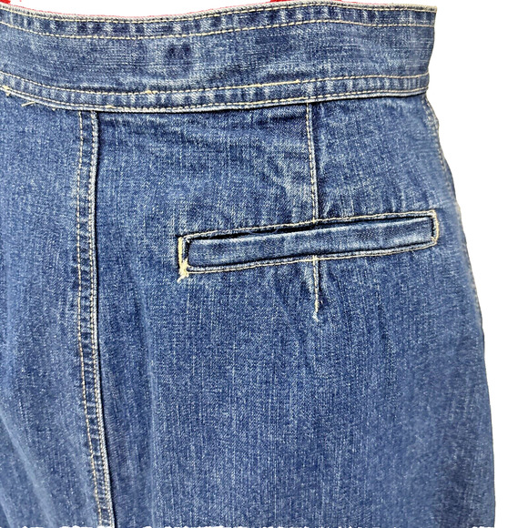 Vintage Gloria Vanderbilt Maxi Long Skirt Blue Denim Size 8 Button Front Cotton - Picture 7 of 11